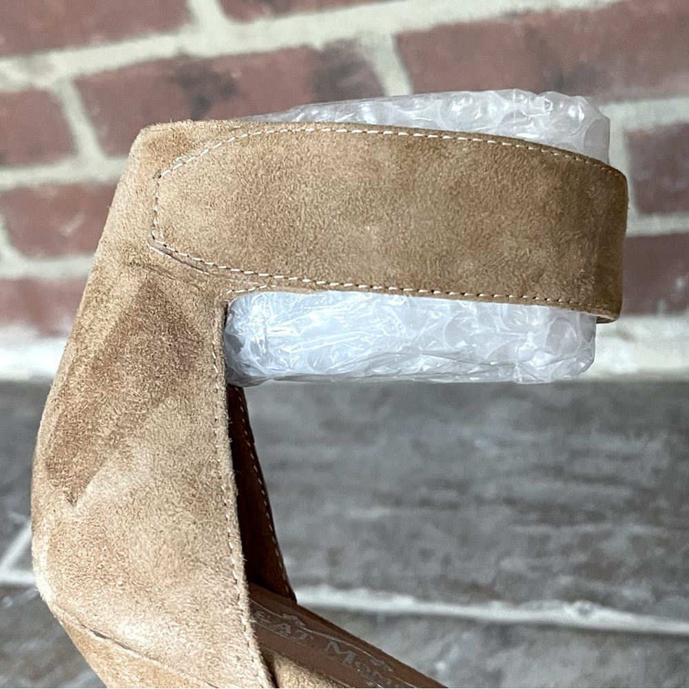Jeffrey Campbell Great Moments Hough Tan Suede Ankle Strap Heels Pumps Size 9.5 - Picture 10 of 16